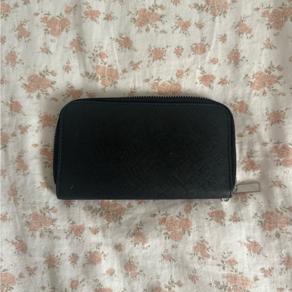 Black Zip-Around Wallet